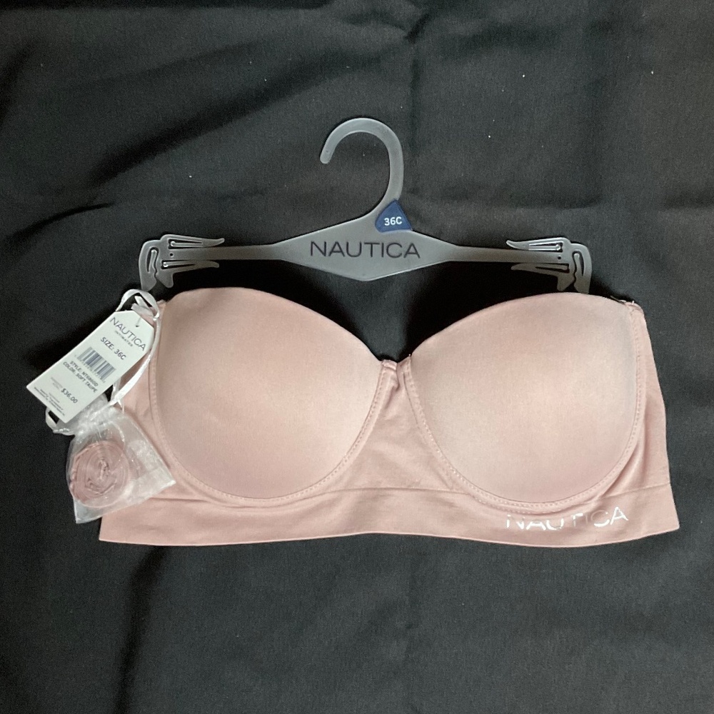 NWT - Nautica - Strapless Bra - Nude - 36C